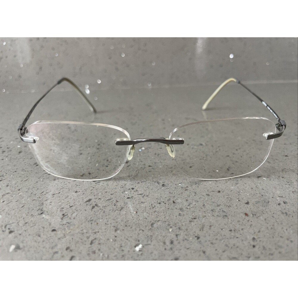 Adidas Eyeglasses Frames Only a672 /60 6055 silver 52-19-145 Metal rimless